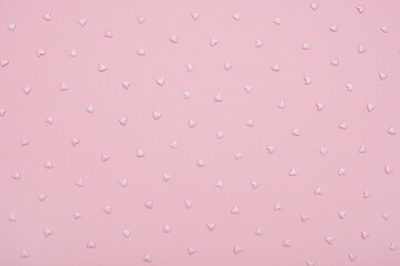 Valentine's Day background with pink candy love hearts