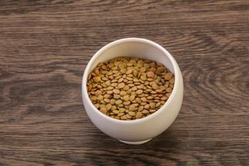 Vegan cuisine - Dry lentil heap