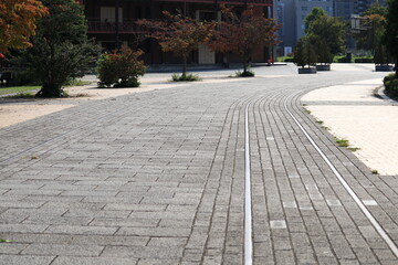 横浜港の廃線跡