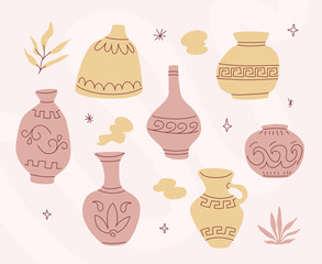 Greek Vases Set