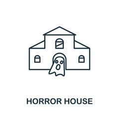 Horror House icon. Simple element from amusement park collection. Creative Horror House icon for web design, templates, infographics and more