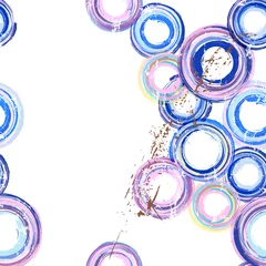 Gardinen seamless circle pattern, illustration with paint strokes and splashes © Kirsten Hinte