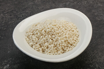 Raw arborio rice for Risotto