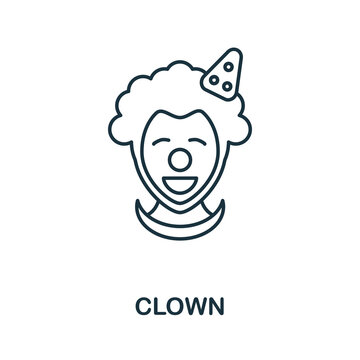 Clown icon. Simple element from amusement park collection. Creative Clown icon for web design, templates, infographics and more