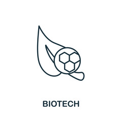 Biotech icon. Simple illustration from biohacking collection. Creative Biotech icon for web design, templates, infographics