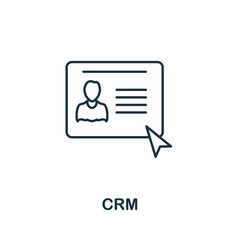 Crm icon. Simple element from business intelligence collection. Creative Crm icon for web design, templates, infographics and more