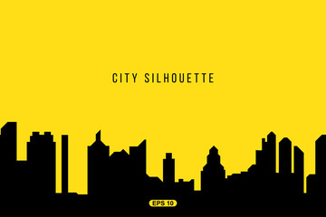 The silhouette city. Flat vector illustration EPS10.