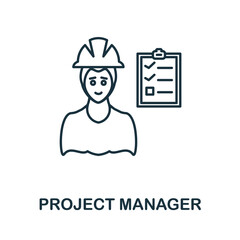 Project Manager icon. Simple element from business intelligence collection. Creative Project Manager icon for web design, templates, infographics and more