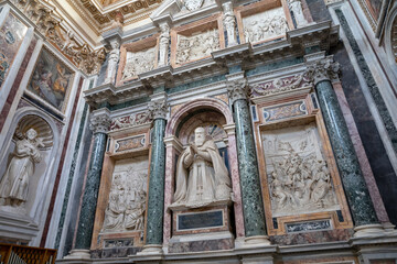 Panoramic view of interior of Basilica di Santa Maria Maggiore
