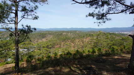 a hill in Da Lat, Province La Dong, Vietnam, February