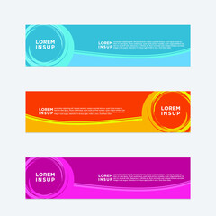 abstract geometric web design banner template isolated on dark grey background