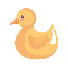 baby rubber duck floating toy icon vector illustration design