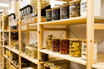 Self service bulk organic food. Eco-friendly zero waste shop. Small local business. Dehydrated fruits, cereals and nuts