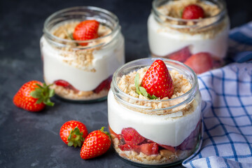 Delicious looking strawberry magnolia dessert