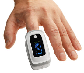 measuring oxygen saturation in blood by attaching  pulse oximeter to fingertip to see if  having  pneumonia due to the new coronavirus. 
