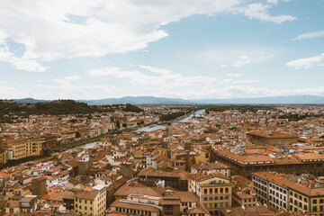 Aerial panoramic view of city of Florence