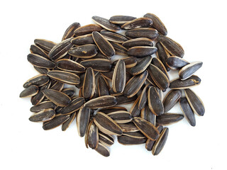 sunflower seeds isolated on white background