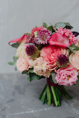 Festive bouquet for birthday, anniversary, wedding, valentine day
