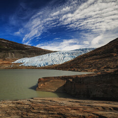 Obraz na płótnie Canvas Glacial landscape of Austerdalsisen glacier in Norway