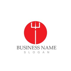 Obraz premium Trident Logo Template vector icon