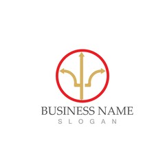 Trident Logo Template vector icon
