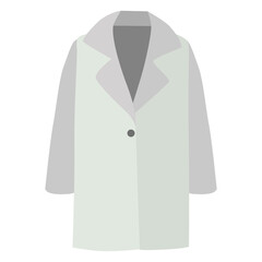 vector, isolated, female coat in flat style