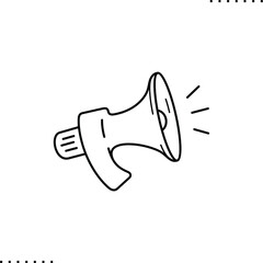 megaphone vector icon in outline