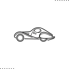 streamline style  vintage car vector icon in outline