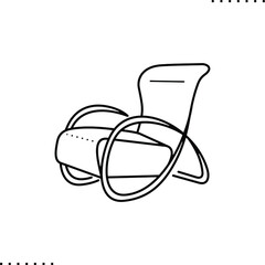 streamline style armchair vector icon in outline