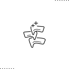 Chat, discussion, review, comments vector icon in outline