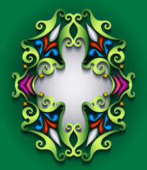 Abstract vector ornamental nature vintage design.