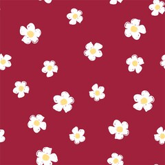 Flowers background print for textile. The drawn beautiful illustration for the fabric. Design ornament pattern seamless. vector illustration