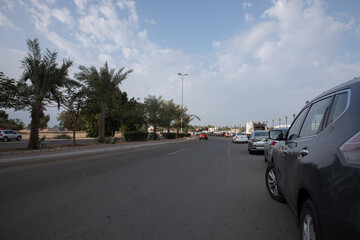 cars parked on road, Jeddah, Saudi Arabia Jeddah Saudi Arabia 2019