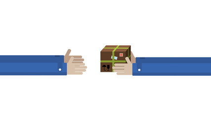 long transfer of the parcel from hand to hand. postal delivery service