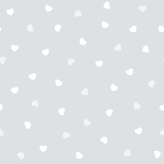 Love Heart Simple Seamless Pattern Valentines Day Background Grey
