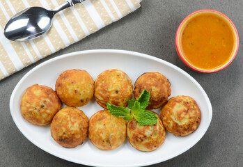 
Kuzhi paniyaram also known as ponganalu in a popular south indian traditional breakfast