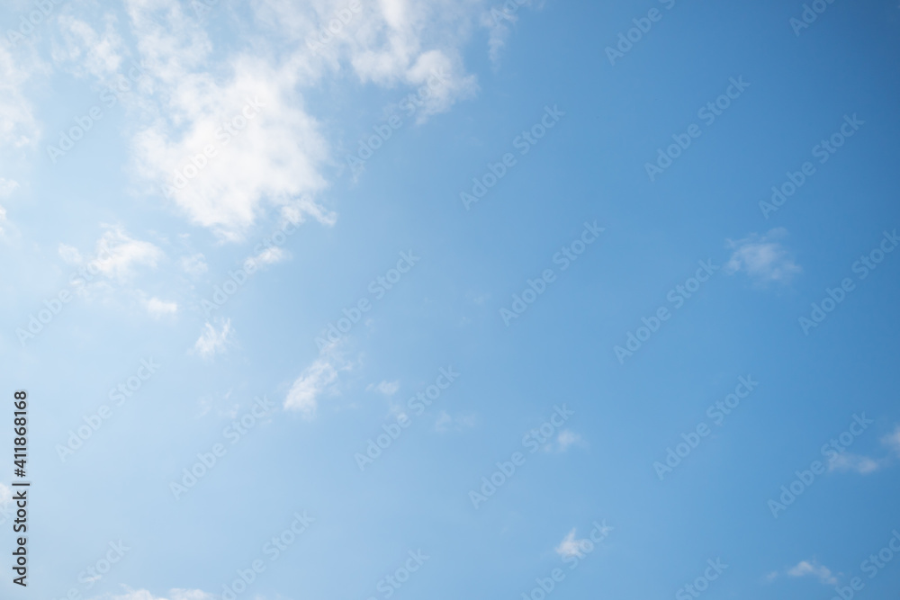 Wall mural blue sky and clouds in the weather day outdoor nature environment abstract background