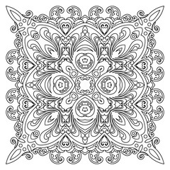 Vector abstract floral ethnic ornamental illustration