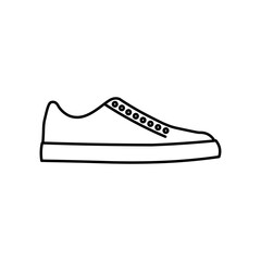 Line shoes icon vector design, Footwear illustration on white background