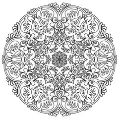 Vector abstract floral ethnic ornamental illustration