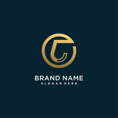 Golden letter logo with initial J with creative concept Premium Vector part 10