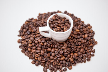 coffee beans in a cup