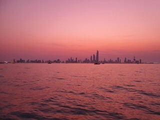 Sunset Over The Kuwait Bay