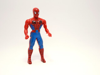 Fototapeta premium Spider-Man. Spider man. Toy. The Amazing Spider-Man. Comic. Movies. Peter parker. Superheroe. Super heroe. Toy figure. Classic super hero.