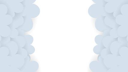 Cloud paper background with copy space, isolated on white background. Vector Illustration EPS 10