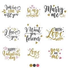 Pretty lovely sweet lettering for valentine's day