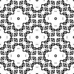 Geometric vector pattern with triangular elements. Seamless abstract ornament for wallpapers and backgrounds. Black and white colors.