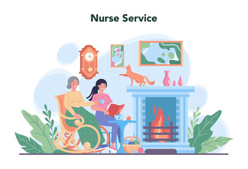 Nurse service concept. Medical occupation, hospital and clinic