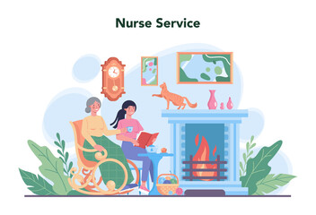 Obraz premium Nurse service concept. Medical occupation, hospital and clinic