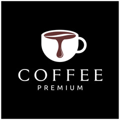 Cup of Fresh Coffee. Vector Illustration. Flat Style. Decorative Design for Cafeteria, Posters, Banners, Cards